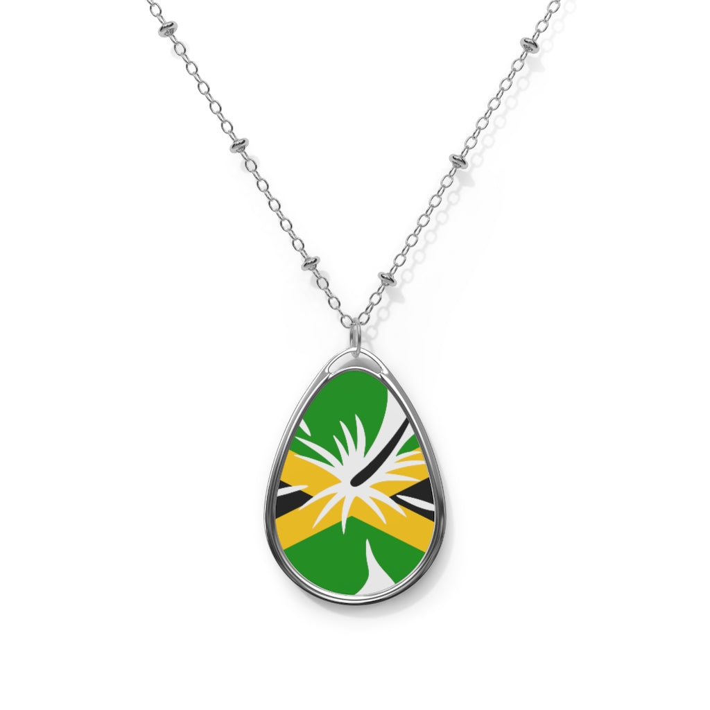 Flower Jamaica Oval Necklace
