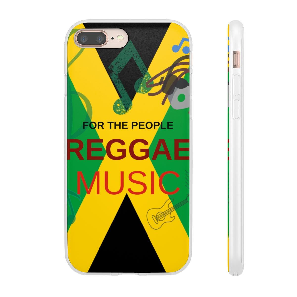 Reggae Music Clear TPU iPhone Case