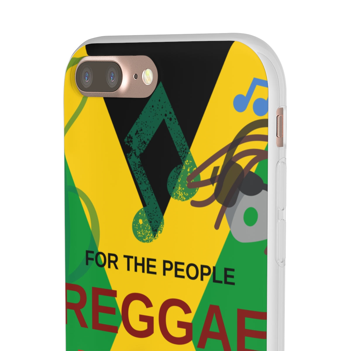 Reggae Music Clear TPU iPhone Case