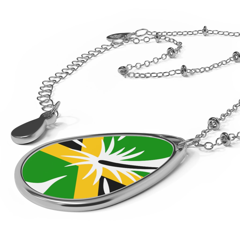 Flower Jamaica Oval Necklace