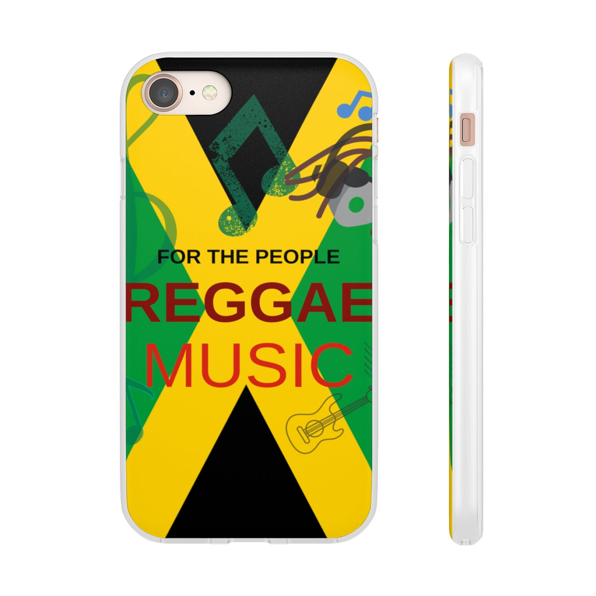 Reggae Music Clear TPU iPhone Case