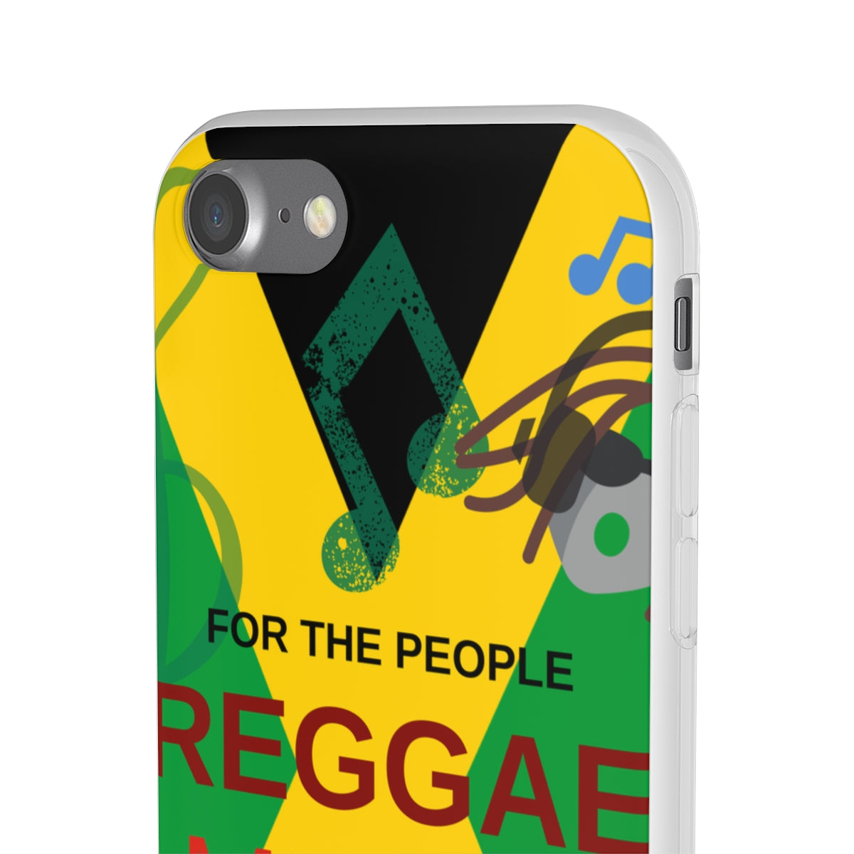 Reggae Music Clear TPU iPhone Case