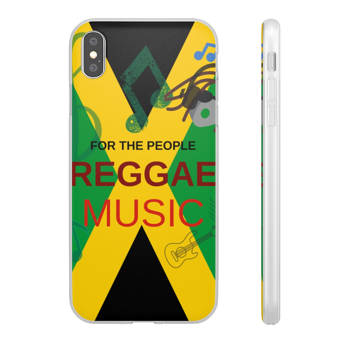 Reggae Music Clear TPU iPhone Case