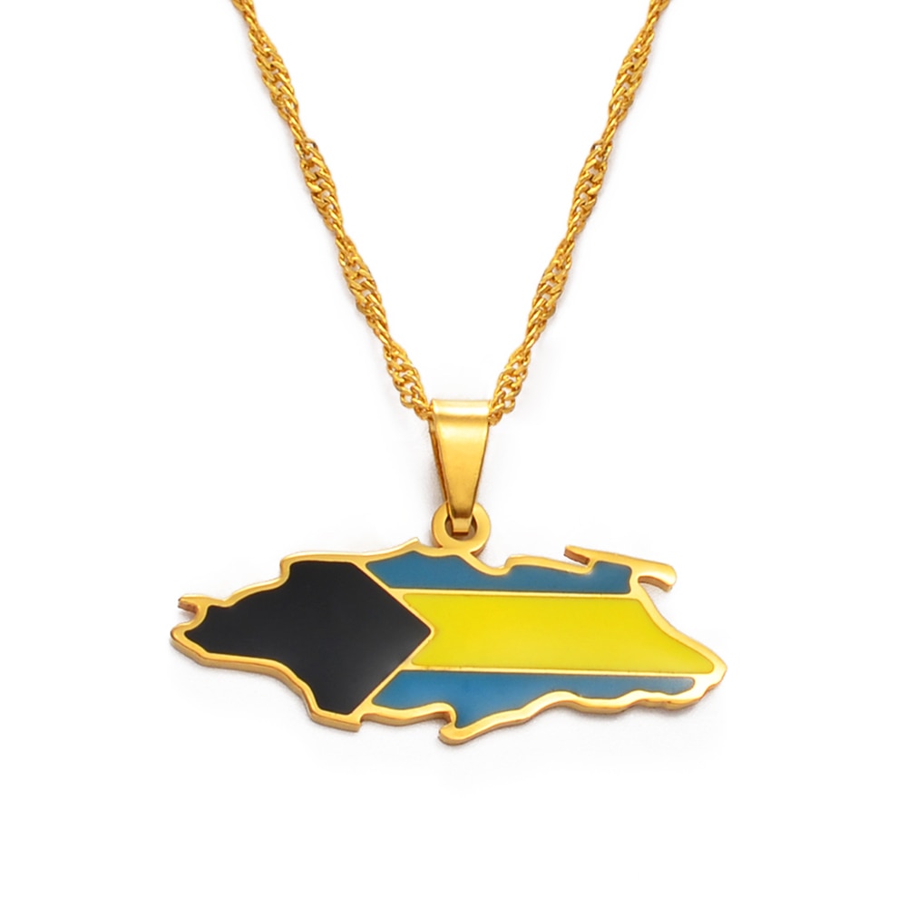Caribbean Vibes Nassau Bahamas Flag Necklace