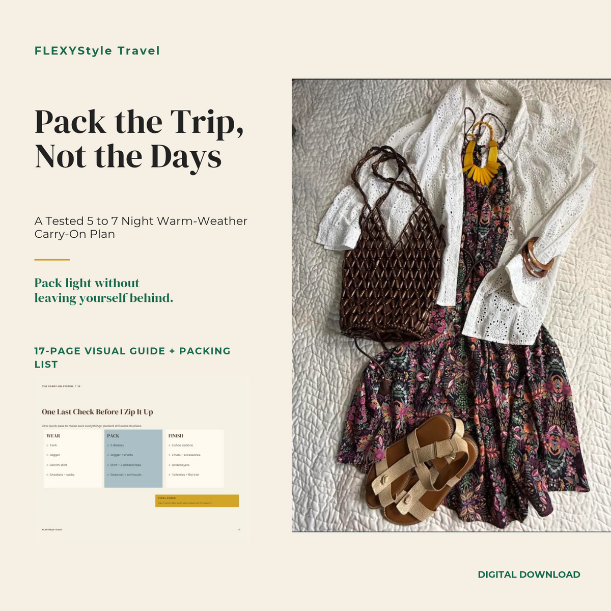 Pack the Trip, Not the Days: A Tested 5 to 7 Night Warm-Weather Carry-On Plan