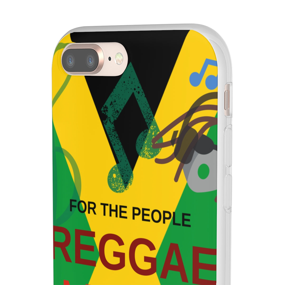 Reggae Music Clear TPU iPhone Case