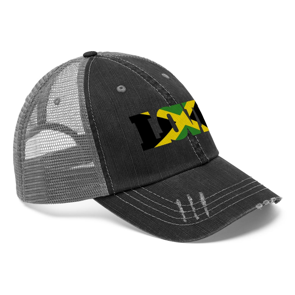 Unisex Jamaica Flag Love Trucker Hat