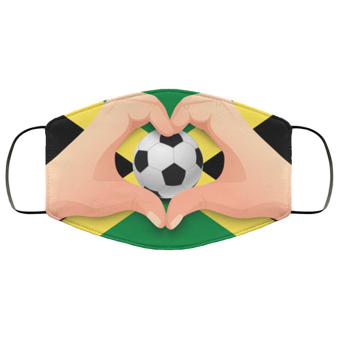 Caribbean Vibes Jamaica Football Face Cover-up