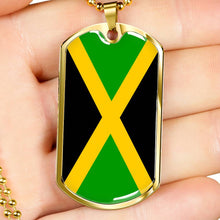 Caribbean Vibes Jamaica Dog Tags Silver or Gold