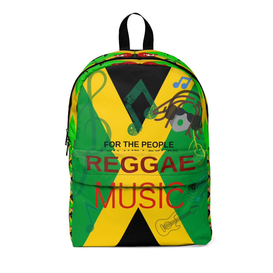 Caribbean Vibes Jamaica Flag Music Backpack