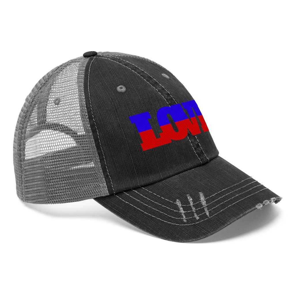 Unisex Haiti Flag Love Trucker Hat