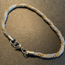 Rolled Silver and Gold Bracelet [doesn't tarnish]