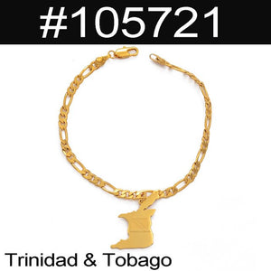 Caribbean Vibes Trinidad & Tobago Anklet or Bracelet (2 lengths)