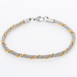 Rolled Silver and Gold Bracelet [doesn't tarnish]