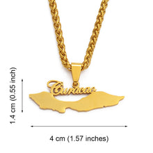 Caribbean Vibes Curacao Island Pendant Necklace