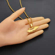 Caribbean Vibes Curacao Island Pendant Necklace