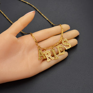 Horoscope Name Necklace Gold/Silver