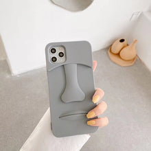 Easter Island Stone Statue for iPhone Case - Soft Silicone
