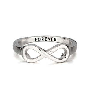 Sterling Silver Infinity Engraved Message Ring