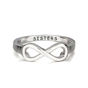Sterling Silver Infinity Engraved Message Ring