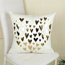 Gold + White Decorative Throw Pillow (covers only)