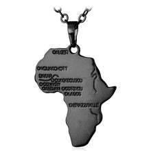 Africa Map Pendant Necklace Gold/Silver Plated