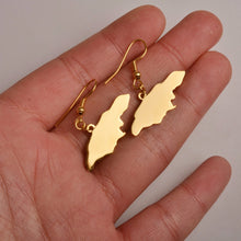 Caribbean Vibes - Jamaica Map Earrings for Women in Gold