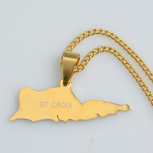 Caribbean Vibes - St Croix Island Pendant Necklace