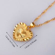 Heart Pendant Necklace Gold Plated