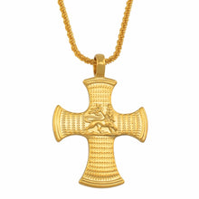 Lion of Judah Cross Pendant Necklace