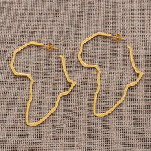 Africa Map Large Outline Earrings